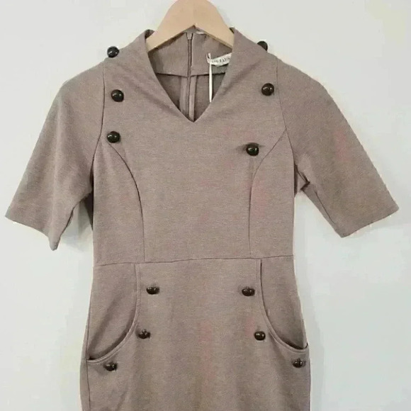 NWT Grace Karin Short Sleeve V Neck Midi Sheath Dress M - Picture 3 of 8